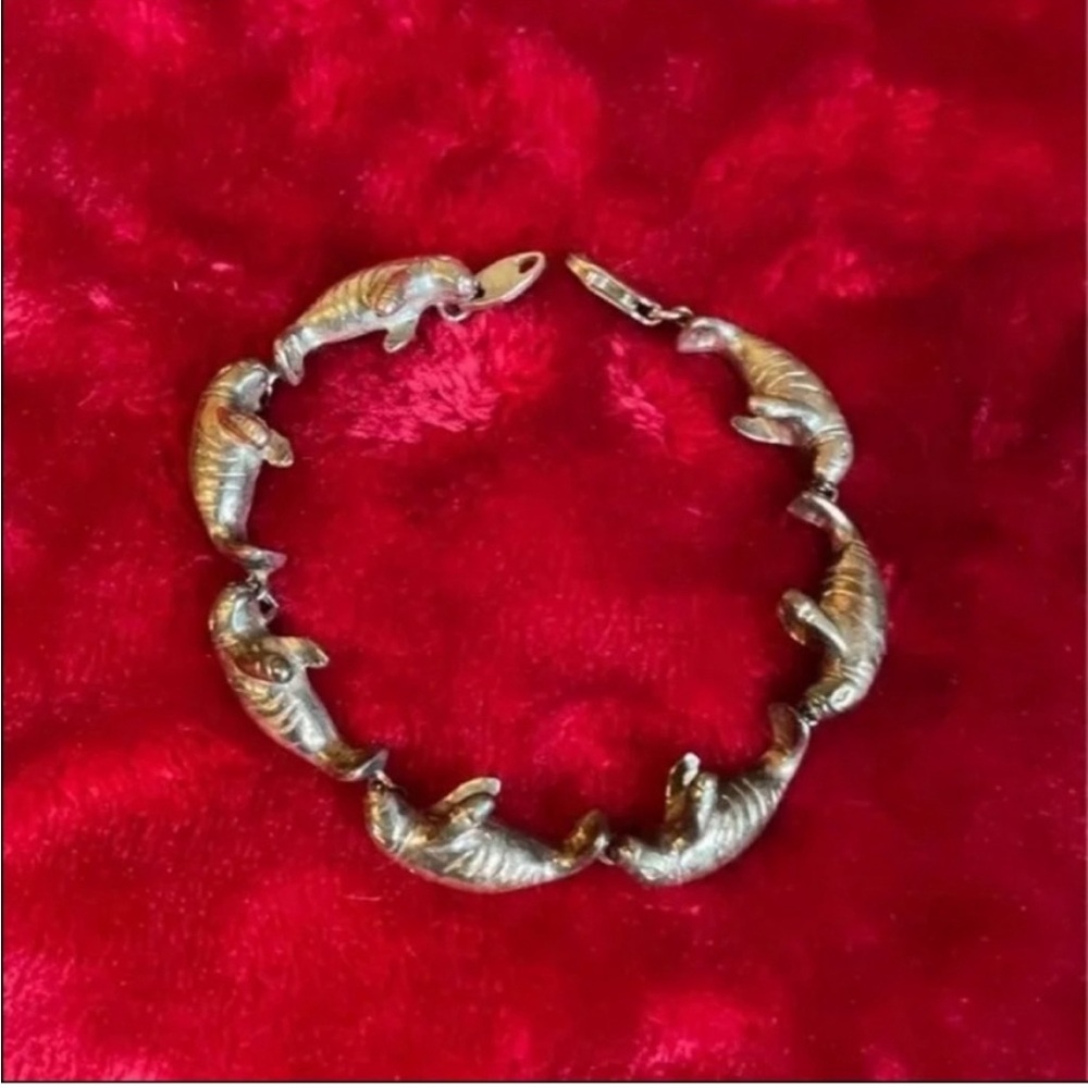 Sterling Silver Manatee Bracelet